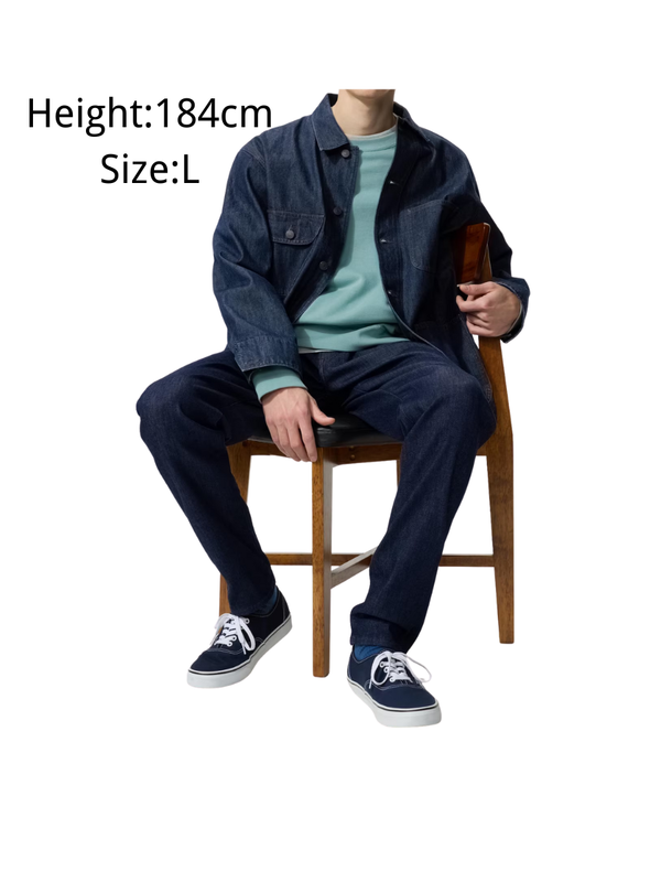 UNIQLO EZY Slim Fit Tapered Jeans Long Length Stretch Casual Pants