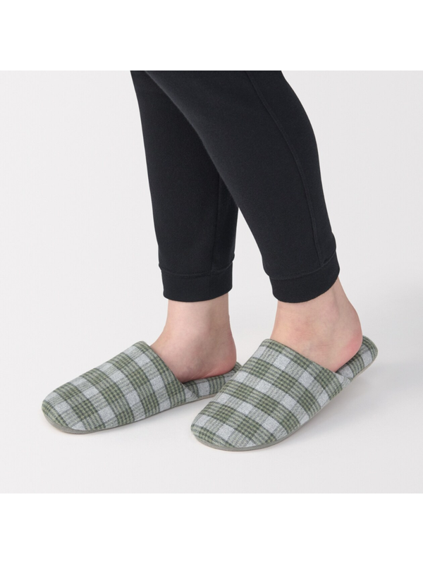 MUJI Cotton Flannel Soft Slippers Cushioned