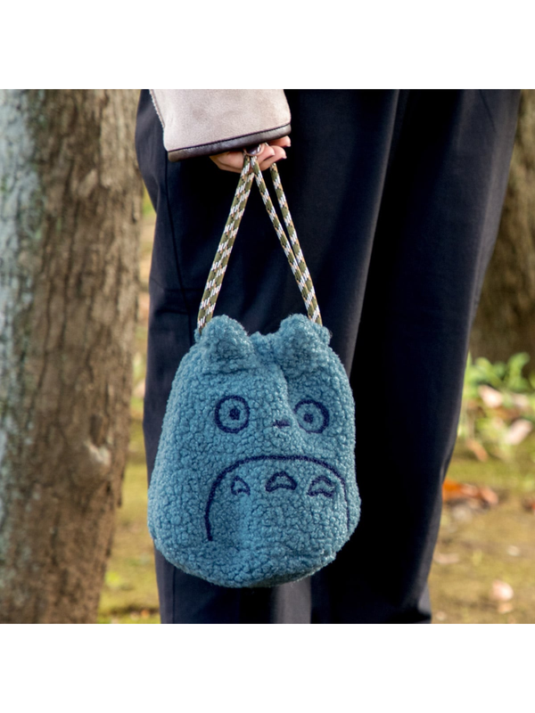 My Neighbor Totoro Medium Totoro Fluffy Drawstring Pouch