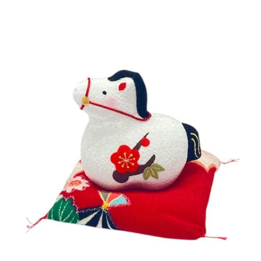 Kimura Ohshido Japanese Lucky White Horse Ornament Large Size