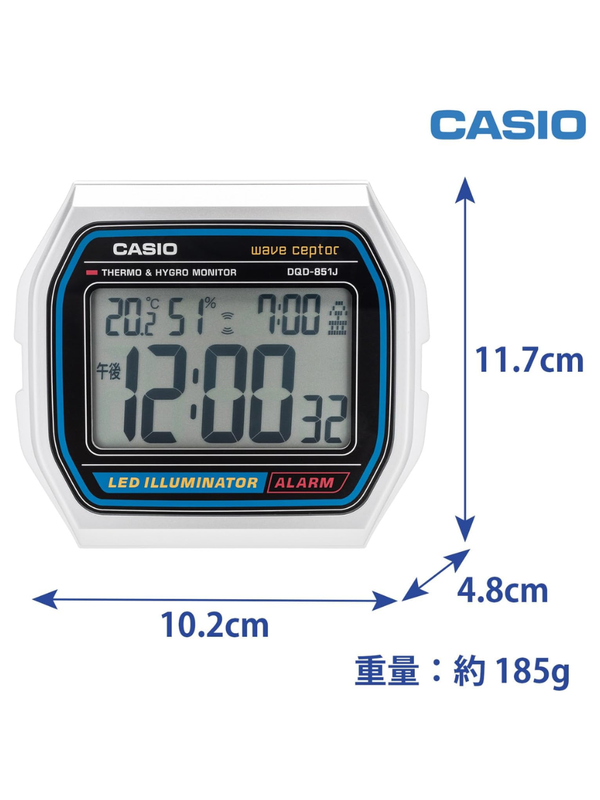 CASIO DQD-851J-8JF Radio-Controlled Digital Table Clock