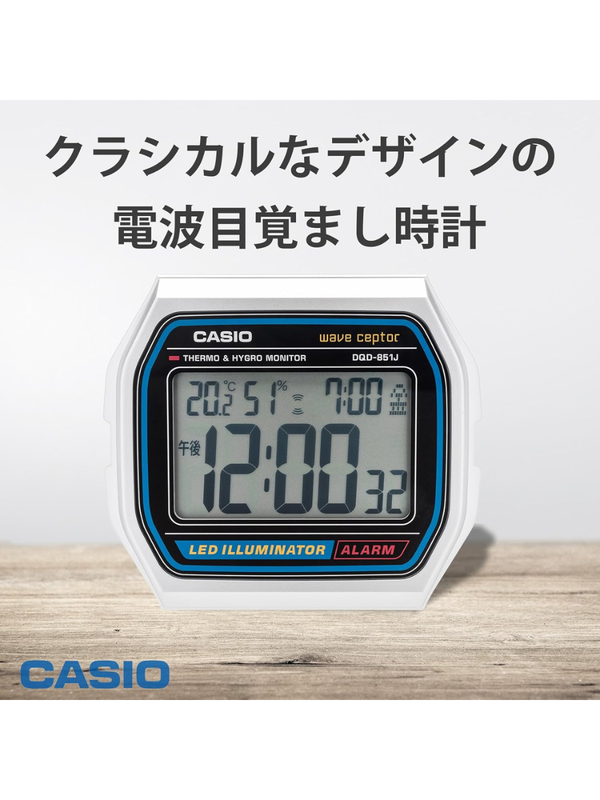 CASIO DQD-851J-8JF Radio-Controlled Digital Table Clock