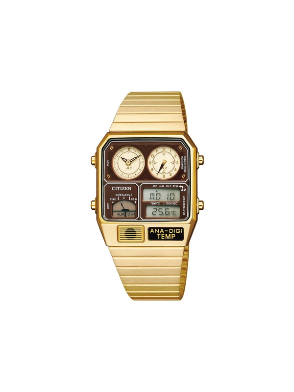 CITIZEN ANA-DIGI TEMP Reissue Gold Watch JG2103-72X