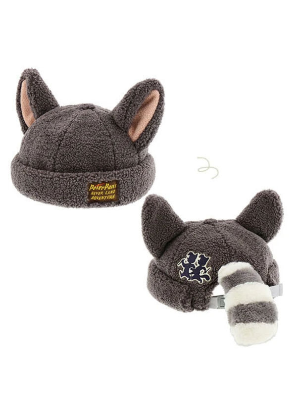 Tokyo DisneySea Fantasy Springs Fan Cap – Peter Pan Lost Boys Raccoon Animal Hat