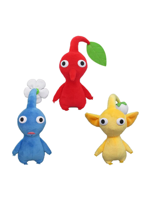 Pikmin Plush Set (3-Pack) – Red, Blue & Yellow Pikmin Soft Toys