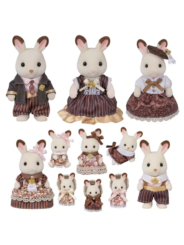 Sylvanian Families Chocolate Rabbit Family 40th Anniversary Set