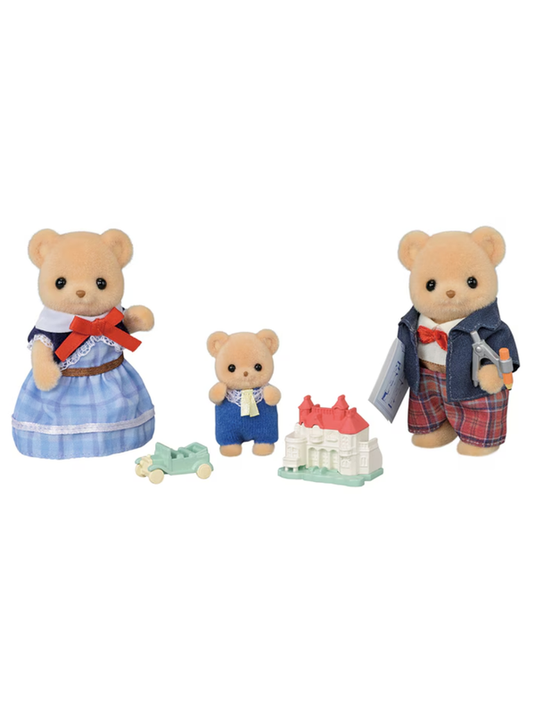 Sylvanian Families Biscuit Bear Family FS-59 – Dollhouse Toy Set