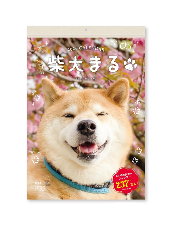 Shiba Inu Maru 2026 Wall Calendar – Small Size