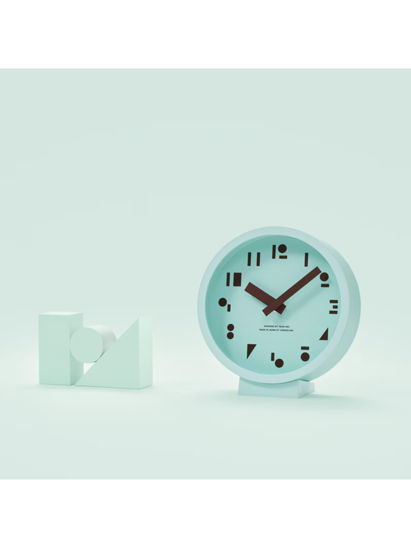 Lemnos M,S,S. Geometric Design Clock – SYO25-10 Mint Green