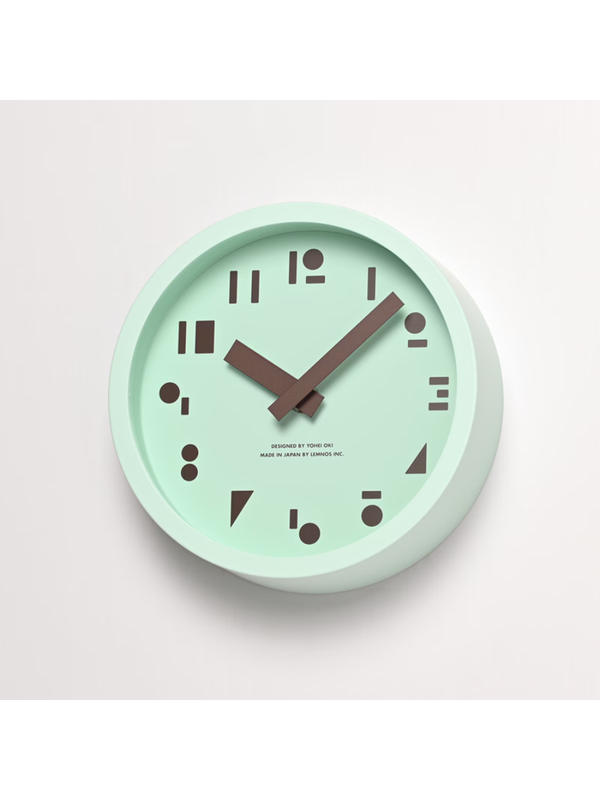 Lemnos M,S,S. Geometric Design Clock – SYO25-10 Mint Green