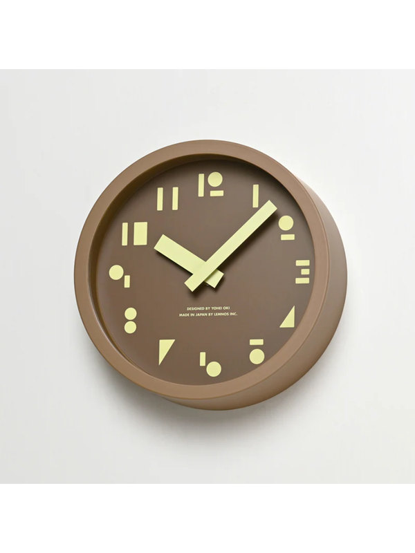 Lemnos M,S,S. Geometric Design Clock SYO25-10 BW – Brown