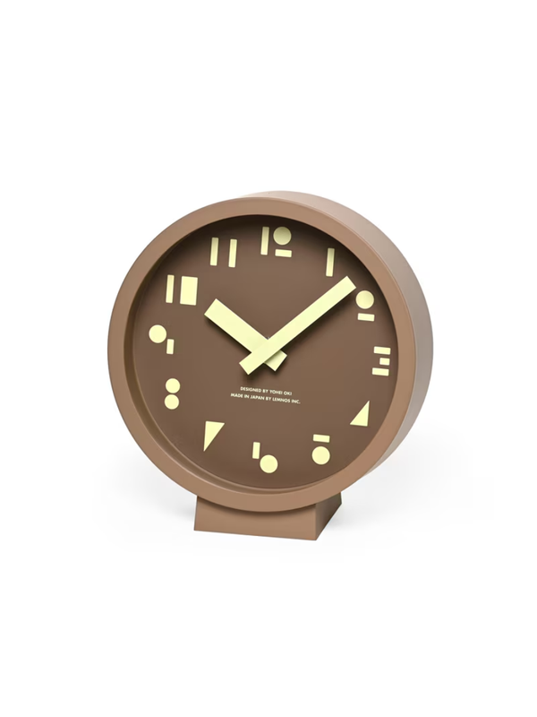 Lemnos M,S,S. Geometric Design Clock SYO25-10 BW – Brown