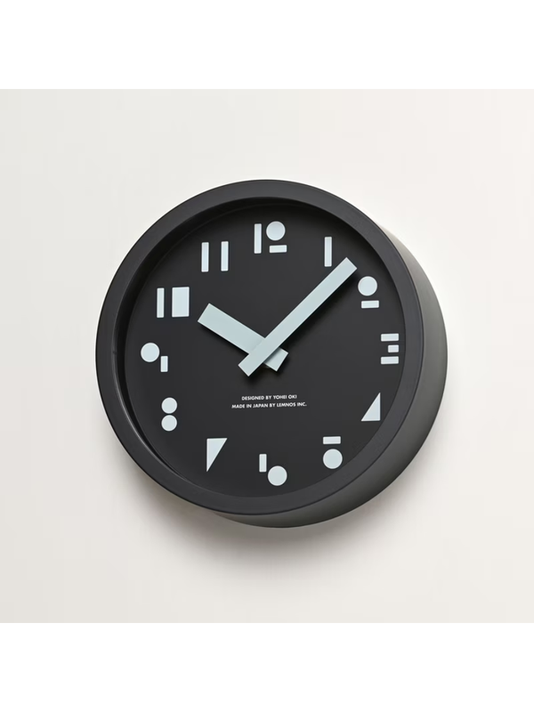 Lemnos M,S,S. SYO25-10 BK Modern Geometric Design Table & Wall Clock
