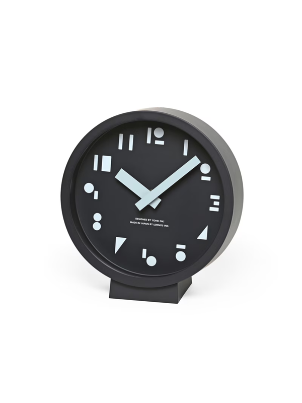 Lemnos M,S,S. SYO25-10 BK Modern Geometric Design Table & Wall Clock