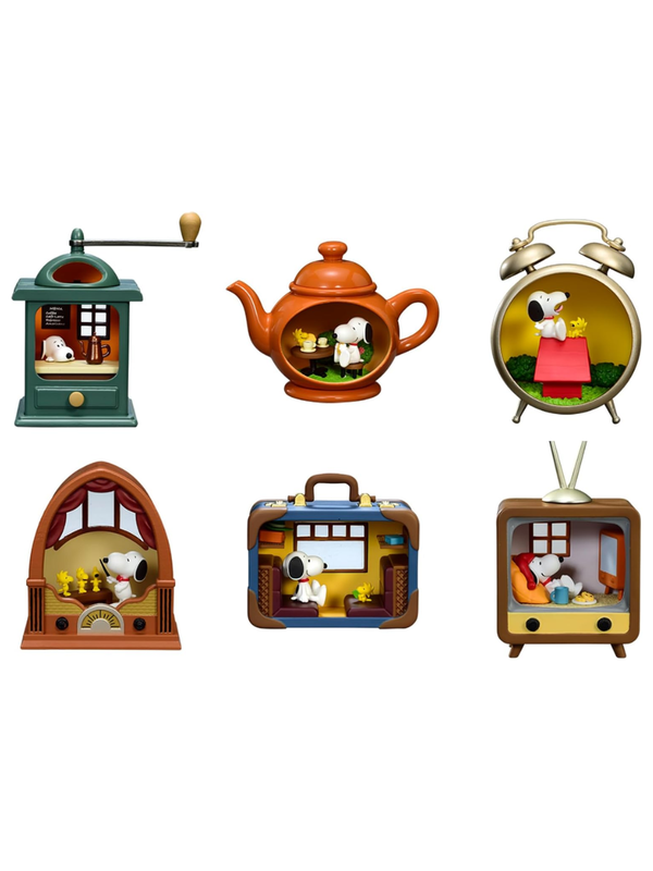 Snoopy PEANUTS Antique Diorama Collection Miniature Figure Box Set Complete 6 Types