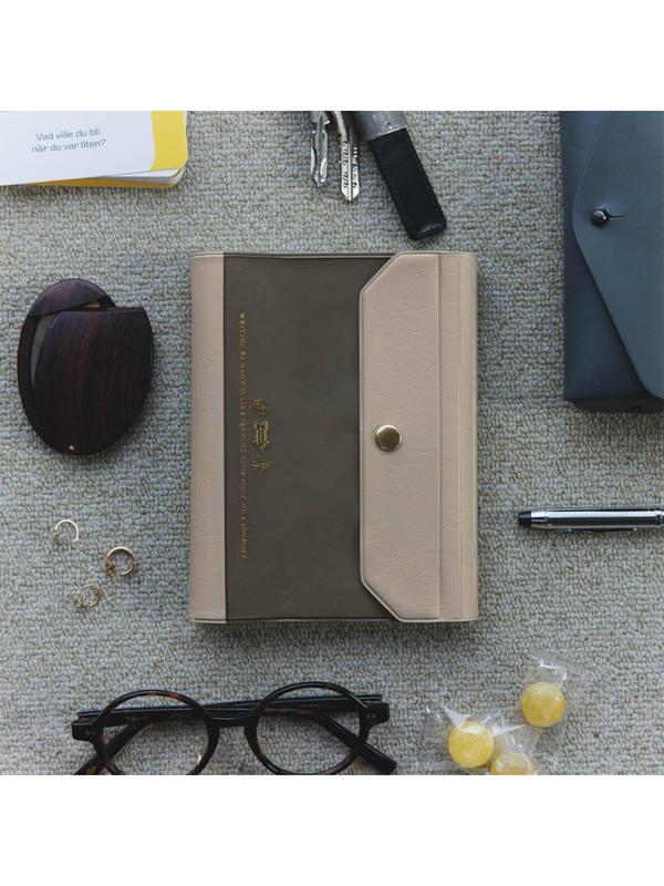 Hobonichi Techo Aileron Gray Cover Original Size A6 PVC Planner Cover with Snap Closure