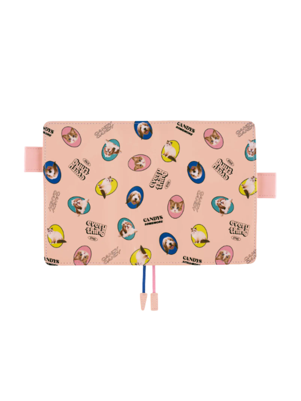 Hobonichi Techo Original A6 Cover Candy Stripper DOG & CAT Random Pink