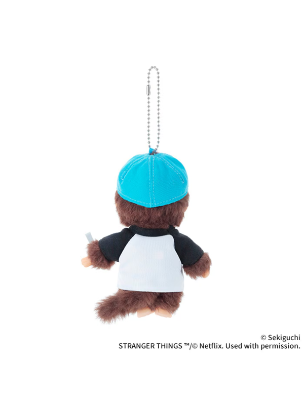 Monchhichi × Stranger Things Keychain (Hellfire Club) – Netflix Collaboration Plush Charm