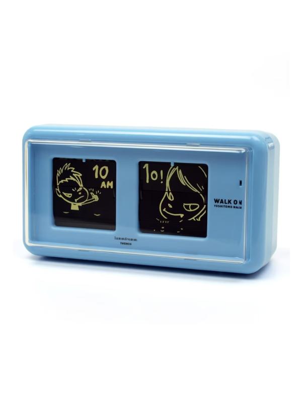 Yoshitomo Nara x LAMMFROMM WALK ON Flip Desk Clock Blue