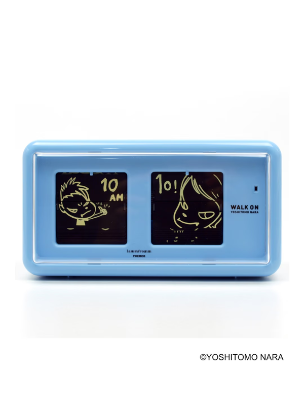 Yoshitomo Nara x LAMMFROMM WALK ON Flip Desk Clock Blue
