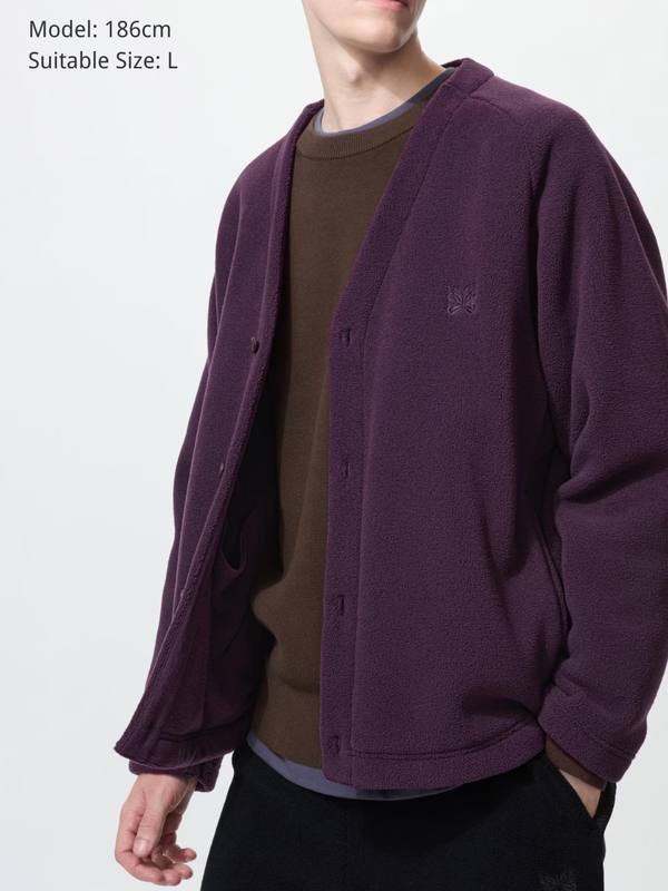 Uniqlo Needles Fleece Oversized Cardigan