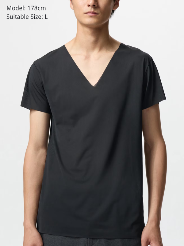 UNIQLO AIRism Men's Deodorant Mesh V‑Neck Undershirt T‑Shirt