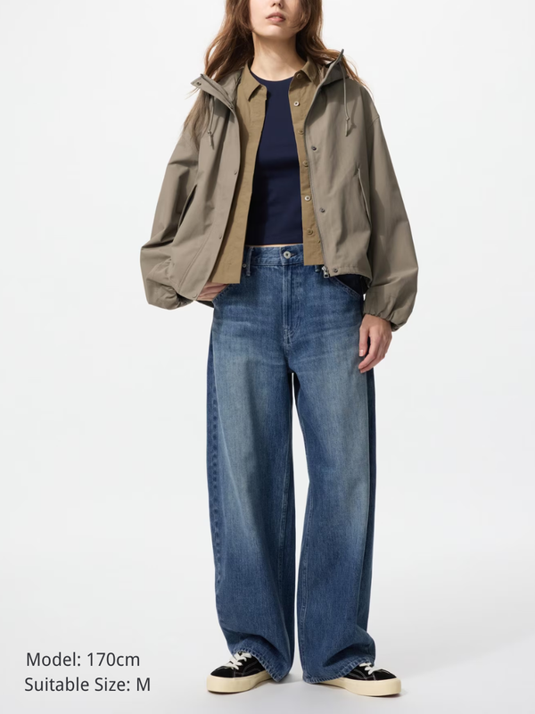 Uniqlo 479229 Cotton Blend Short Parka Women’s Hoodie