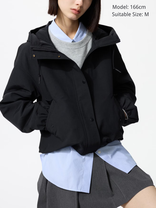 Uniqlo 479229 Cotton Blend Short Parka Women’s Hoodie