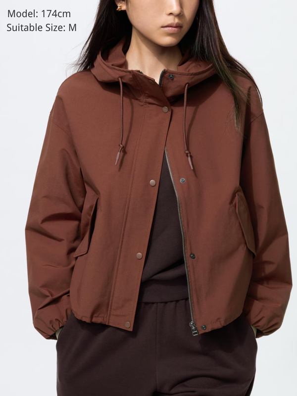 Uniqlo 479229 Cotton Blend Short Parka Women’s Hoodie
