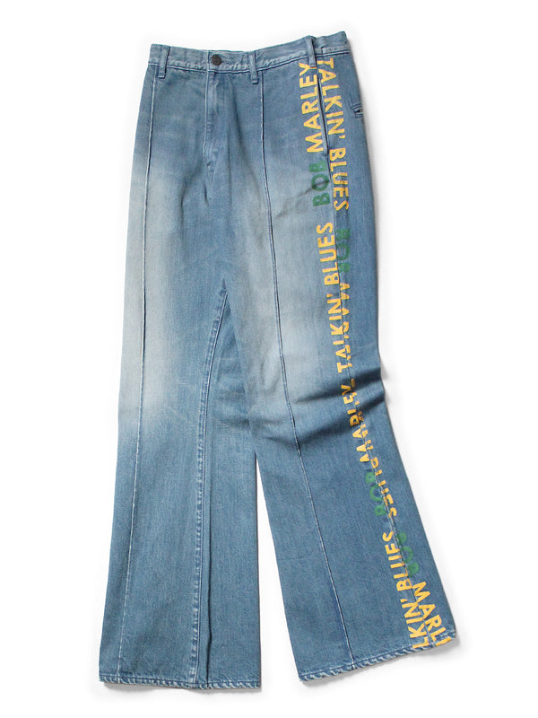 Kapital 12oz Denim Marley Talkin Blues Flare Pants Women