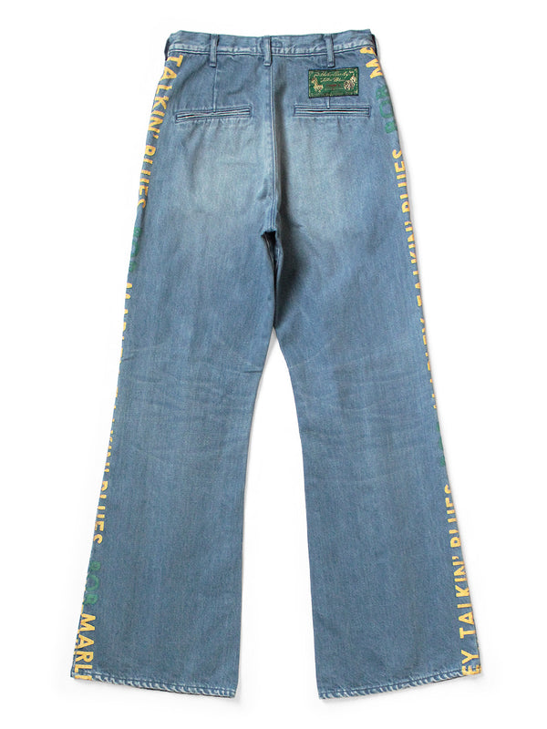 Kapital 12oz Denim Marley Talkin Blues Flare Pants Women
