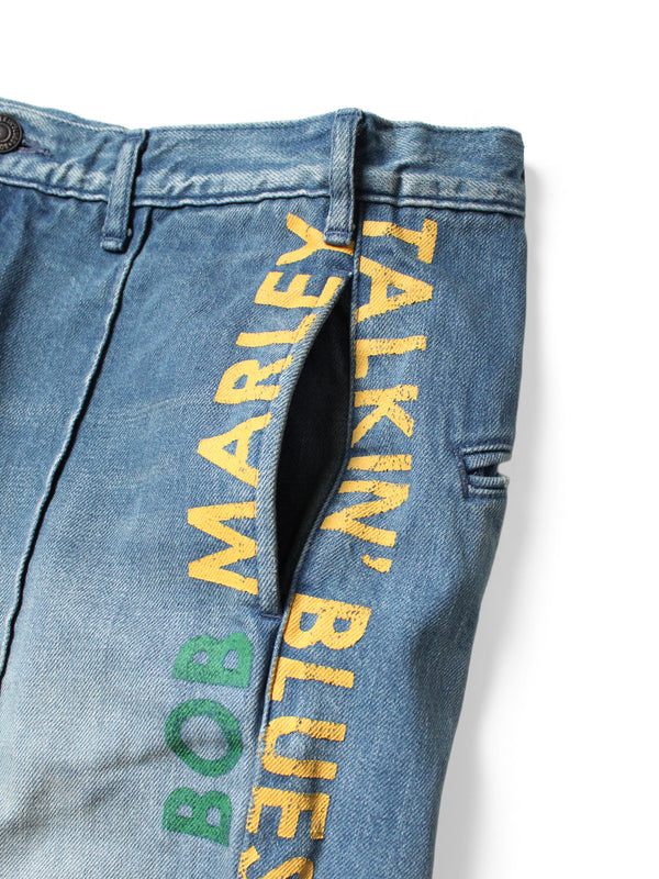 Kapital 12oz Denim Marley Talkin Blues Flare Pants Women