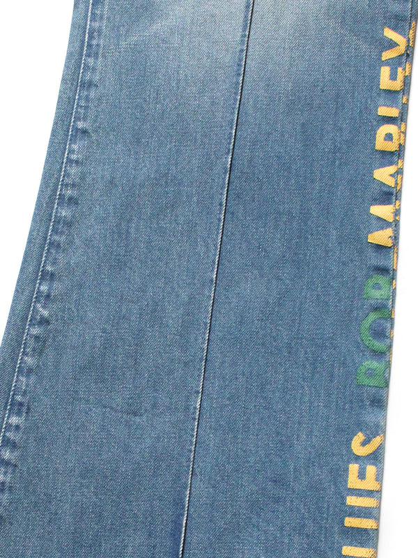 Kapital 12oz Denim Marley Talkin Blues Flare Pants Women