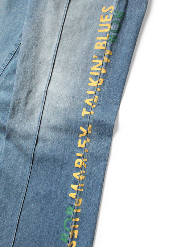 Kapital 12oz Denim Marley Talkin Blues Flare Pants Women