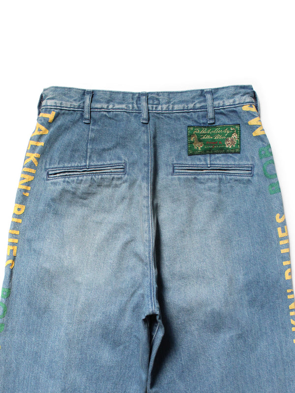 Kapital 12oz Denim Marley Talkin Blues Flare Pants Women