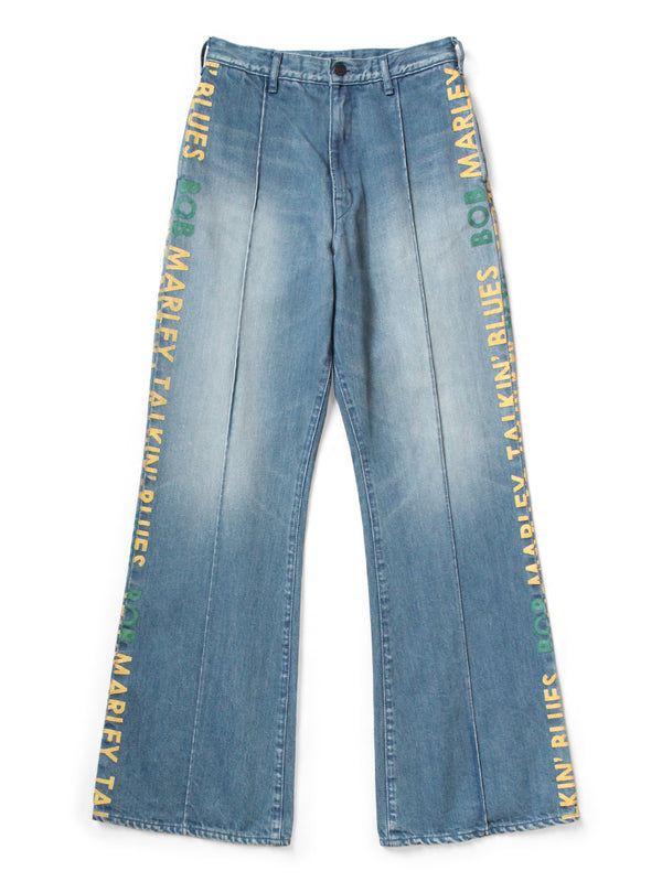 Kapital 12oz Denim Marley Talkin Blues Flare Pants Women