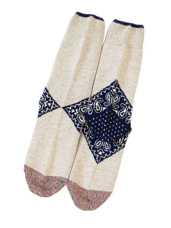 Kapital 96 Heel Paisley Bandana Socks