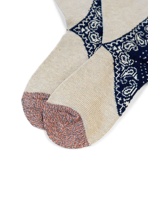 Kapital 96-pack Heel Paisley Bandana Socks