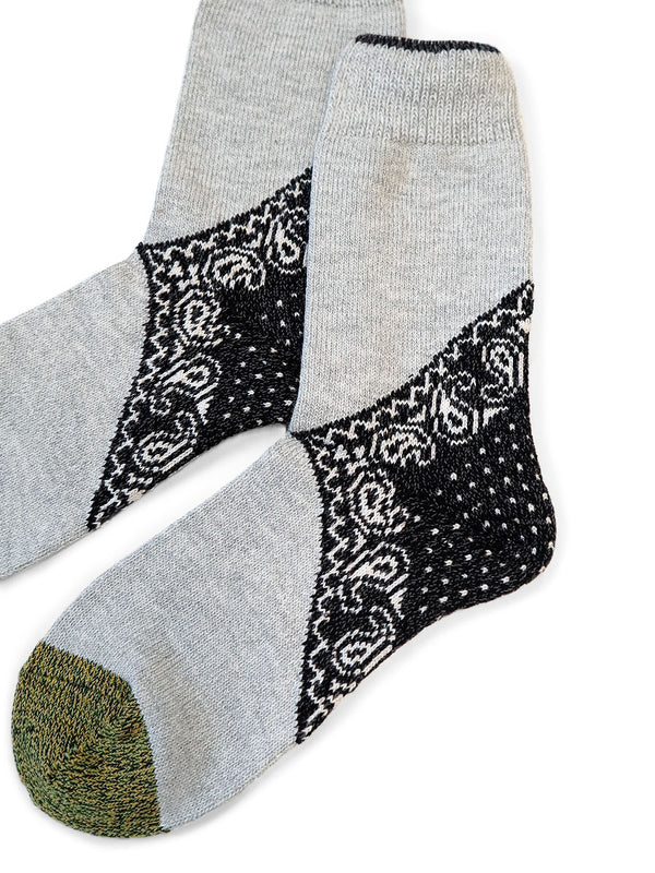Kapital 96-pack Heel Paisley Bandana Socks