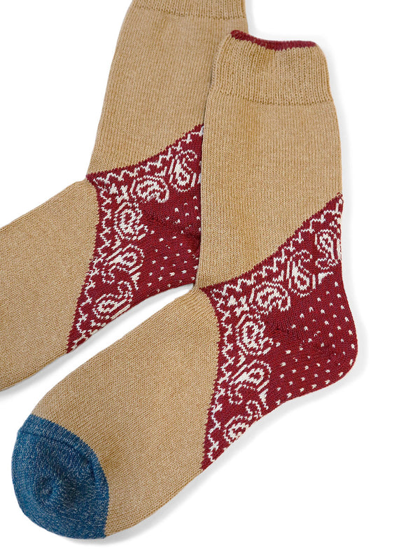 Kapital 96 Heel Paisley Bandana Socks