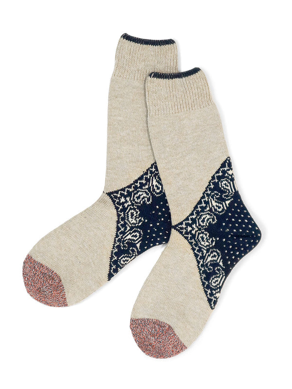 Kapital 96 Heel Paisley Bandana Socks