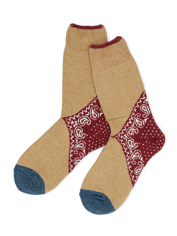 Kapital 96-pack Heel Paisley Bandana Socks