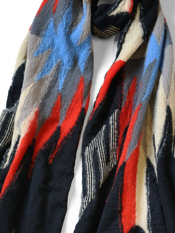Kapital Felted Wool Ortega Blanket Scarf