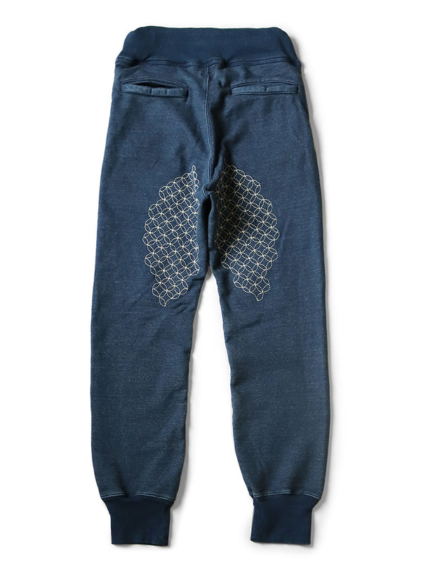 Kapital IDG fleece sweat rib pants (wrapping cloth embroidery)