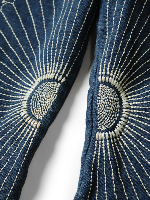 Kapital IDG fleece sweat rib pants (wrapping cloth embroidery)