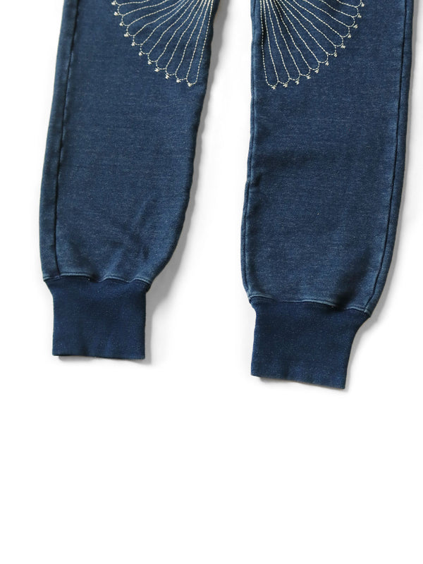 Kapital IDG fleece sweat rib pants (wrapping cloth embroidery)