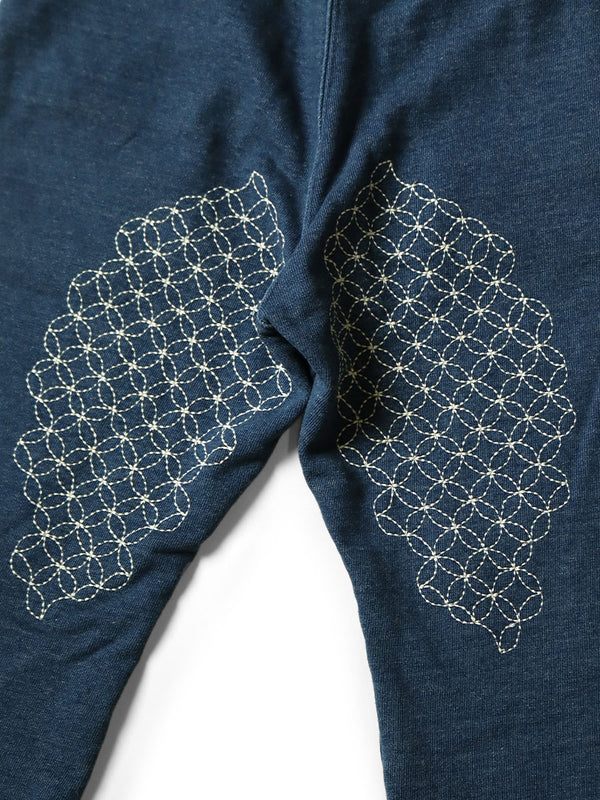 Kapital IDG fleece sweat rib pants (wrapping cloth embroidery)