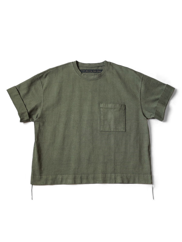 Kapital 16/- Heavyweight Jersey ARMY Beach Pack T-Shirt