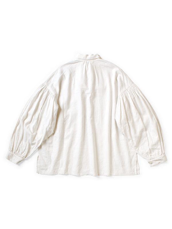Kapital Linen Canvas Ruffle Gypsy Blouse