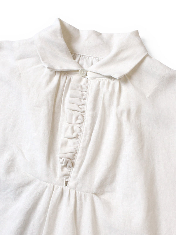 Kapital Linen Canvas Ruffle Gypsy Blouse